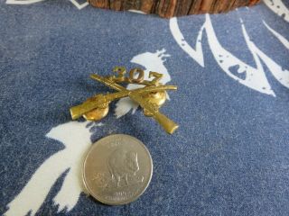 WWII United States Army 307th Infantry Collar Pin Officers RP9 3