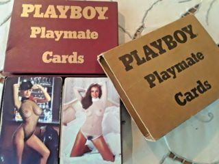 Vintage 1973 PLAYBOY Playmate 2 Decks Gentlemen ' s Playing Cards,  Boxes 2