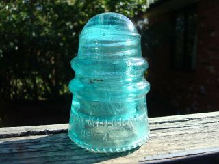Cakked Light Milk Aqua Cd 124 Hemingray No 4 National Pony Glass Insulator