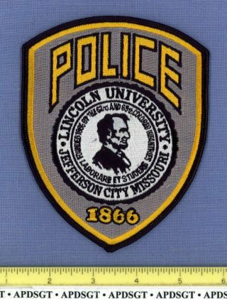 Lincoln University Jefferson City Missouri School Campus Police Patch Abraham Fe