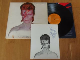 David Bowie Aladdin Sane 3t/3t 1st Press First Ever Stampers,  Fan Club Insert