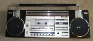 Vintage 1982 Sanyo M7880k Radio Stereo Tape Player Mini Boombox Great Aux