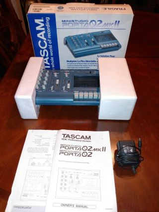 Tascam Porta 02 Mkii Mini Studio Multi Track Recorder Vintage