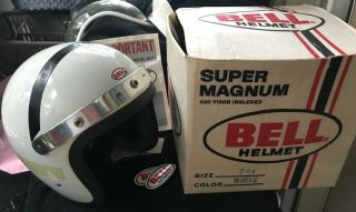 Vintage Bell Motorcycle Helmet: Magnum 520 Box Visors Stickers
