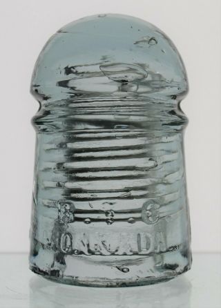 Blue Gray Cd 102 B.  T.  C.  Canada ‘montreal’ Blot Out Pony Glass Insulator