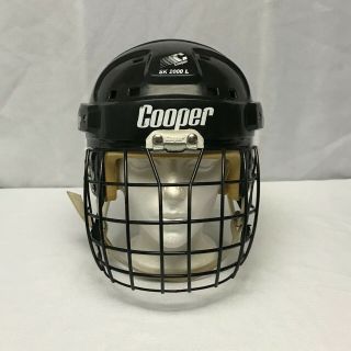 Vintage Cooper Goalie Sk2000l Black Hockey Helmet Hasek Osgood Style Cage Mask
