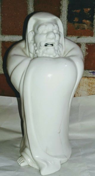 Vintage Japanese Blanc De Chine Porcelain Daruma Buddha Monk Figure