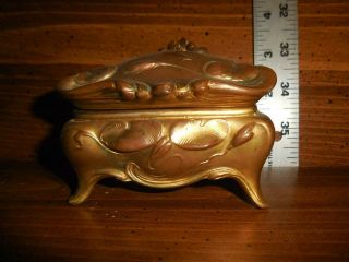 Vintage Brass Trinket Box W.  B.  Mfg Co 321 3 Tall By 4 Wide In Inches