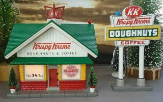 Department 56 Snow Village Light Up Krispy Kreme Doughnut Shop 2001