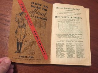 Handbook for Boys Boy Scouts of America printed 1933 incorrect is 1935 3