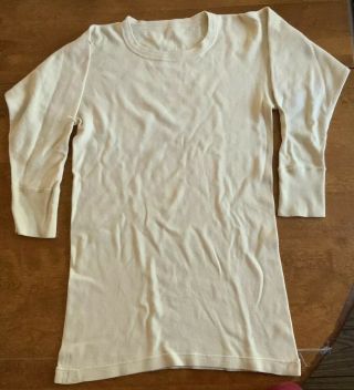 Us Ww2 Army Marine Cream Shirt Long Sleeve Underwear Long John Thermal