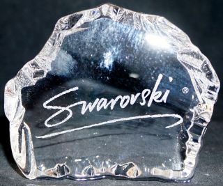 Swarovski Crystal Iceberg Style Dealer Display Plaque / Sign / Paperweight