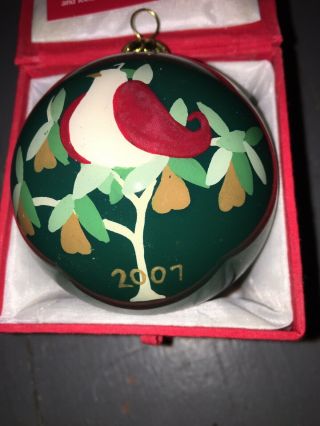 Rare 2007 Partridge In A Pear Tree 3d Dillard’s 12 Days Of Christmas Ornament