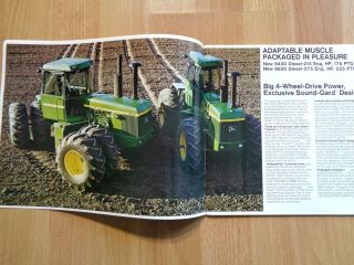John Deere 8430 8630 tractor first year brochure good 48 pgs 1974 2