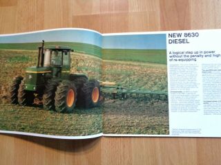 John Deere 8430 8630 tractor first year brochure good 48 pgs 1974 3