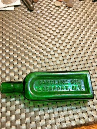 Gargling Oil,  Lockport,  N.  Y.  Emerald Green,  Small Size,  A Beauty
