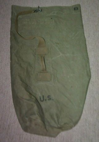 Wwii Us Military Green Canvas Duffle Bag Barracks Bag Tweedies 1944