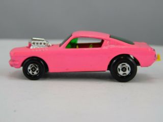 Vintage Lesney Matchbox Superfast 8 Ford Mustang Pink Wildcat Dragster 1970
