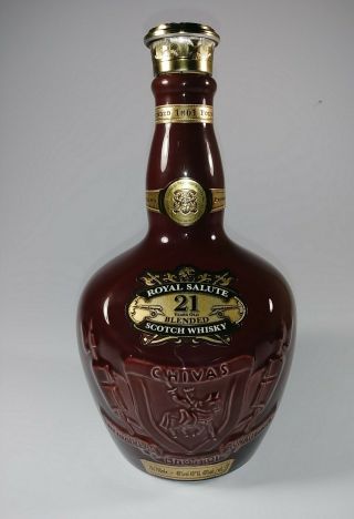 Royal Salute 21 Years Old Blended Scotch Whisky Bottle Empty Chivas Brothers