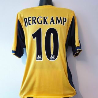 Bergkamp 10 Arsenal Shirt - Large - 1999/2001 Away Jersey Vintage Sega
