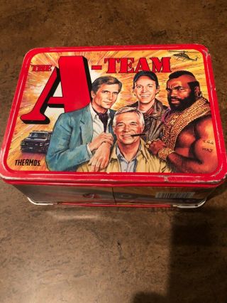 Vintage THE A TEAM Metal Lunch Box 1983 (No Thermos) 2