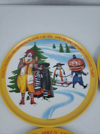 McDonalds 4 Seasons Complete Set Vintage Melamine Plate 1977 Lexington USA 10 