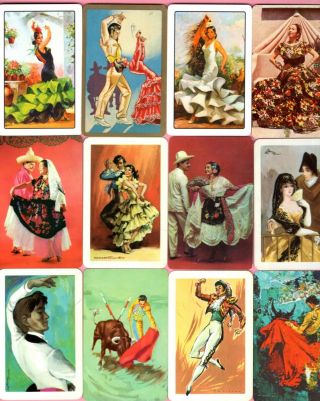 Single Swap Playing Cards Spanish Dancers Matador Bullfight Ladies Men Vintage?
