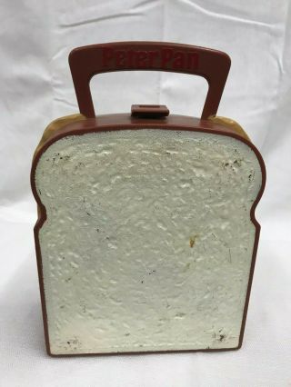 Vintage 1974 Peter Pan Peanut Butter Plastic Sandwich Shaped Lunchbox