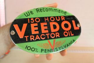 Tydol Veedol Tractor Oil Porcelain Metal Sign Flying A Gasoline Service Garage
