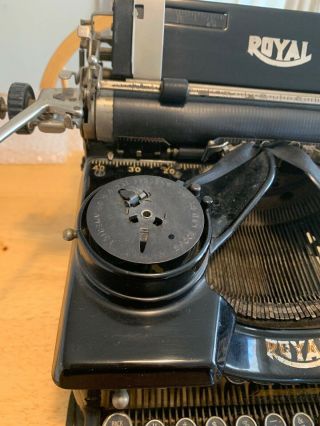 Antique Vintage Royal Model 10 Typewriter w/Beveled Glass Sides 3