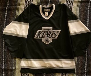 Vintage Authentic Los Angeles Kings Ccm Nhl Black Hockey Jersey Men Size 48