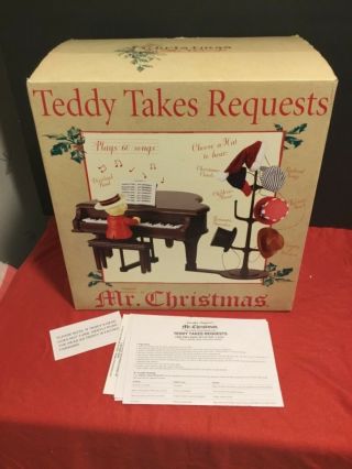 Mr Christmas " Teddy Takes Requests " Animated Musical