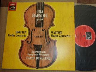 Ida Haendel/berglund Britten/walton Violin Concertos - Hmv Asd 3483 Quadraphonic