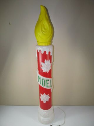 39 " Vintage Christmas Noel Candle Blow Mold Light Made By Empire Usa 1973