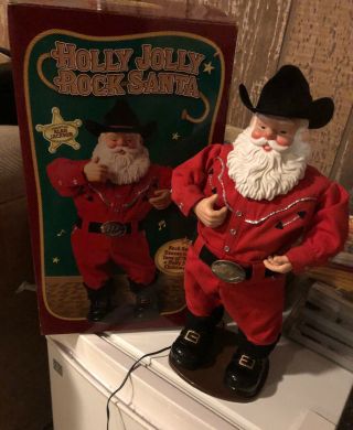 Holly Jolly Rock Santa Animated Musical Western Christmas Cowboy Alan Jackson