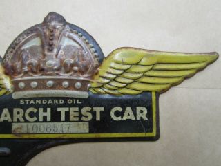 Standard Oil Research Test Car Vintage License Plate Topper 3