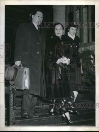 1943 Press Photo Mme.  Chiang Kai - Shek,  Midred Mcafee,  Lk Kung,  Wellesley College