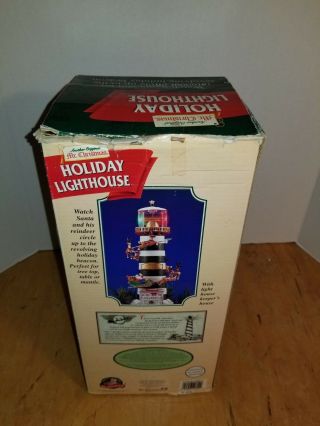 Mr Christmas Animated Lighted Holiday Lighthouse Green/White 2