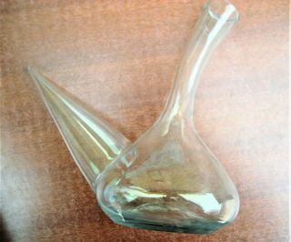 Hand Blown Glass Wine Pourer Bottle With Pontil Circa 1800 