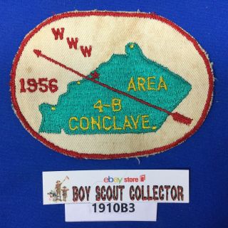 Boy Scout Oa 1956 Area 4 - B Conclave Order Of The Arrow Patch
