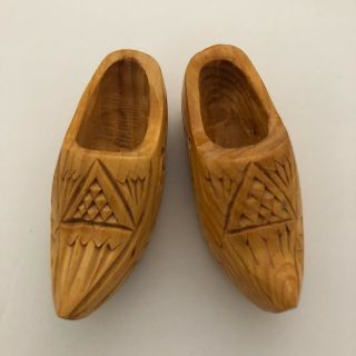 Wooden Miniature Dutch Shoes (clogs).