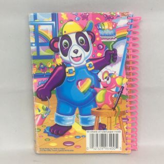 Lisa Frank Panda Painter Notebook Small Spiral Snap Close Two Color Paper Memo 2