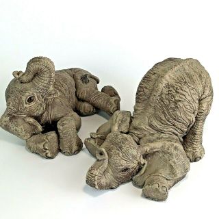 The Herd Martha Carey Flip And Flop Young Elephant Sculptures Marty Sculptures