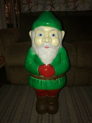 Vintage Union Products Don Featherstone Blow Mold 28 " Christmas Elf Gnome