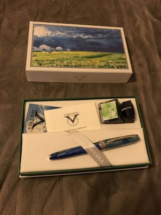 Visconti Van Gogh Gift Set Fountain Pen Green Wheatfield - Fine Nib