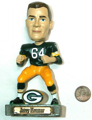 Green Bay Packers Legends Of Lambeau 64 Jerry Kramer 5 " Resin Figure Bobble - Head