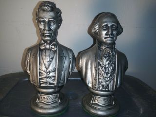 George Washington/abraham Linciln 7 " Ceramic Busts