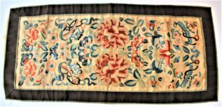 Antique Chinese Export Embroidered Silk Textile