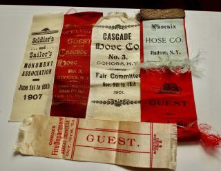 ARCHIVE OF A FIREFIGHTERS RIBBONS FROM THE 1890 ' S 3