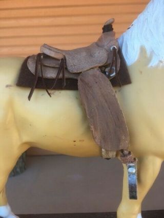 Johnny West Horse Thunderbolt Custom 1/6 Scale Leather Saddle And Bridle Set